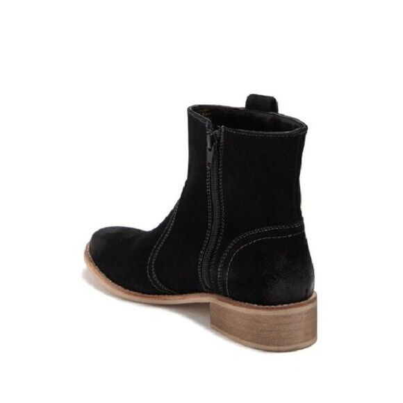 NIB Crevo Linley Black Suede Distressed Booties - Picture 2 of 10
